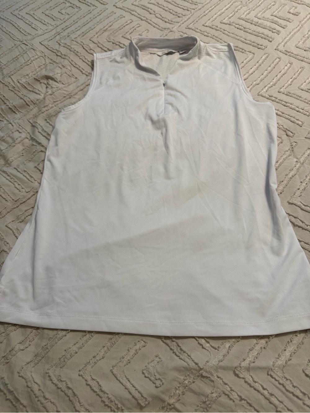 Lady Hagen White Sleeveless Mock Neck Golf Tank